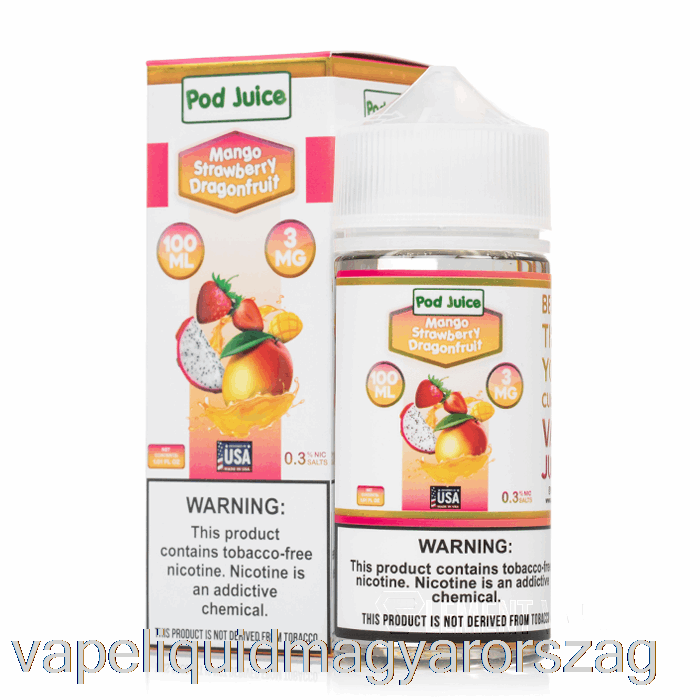 Mangó Eper Dragonfruit - Hüvelylé - 100ml 3mg Vape Toll